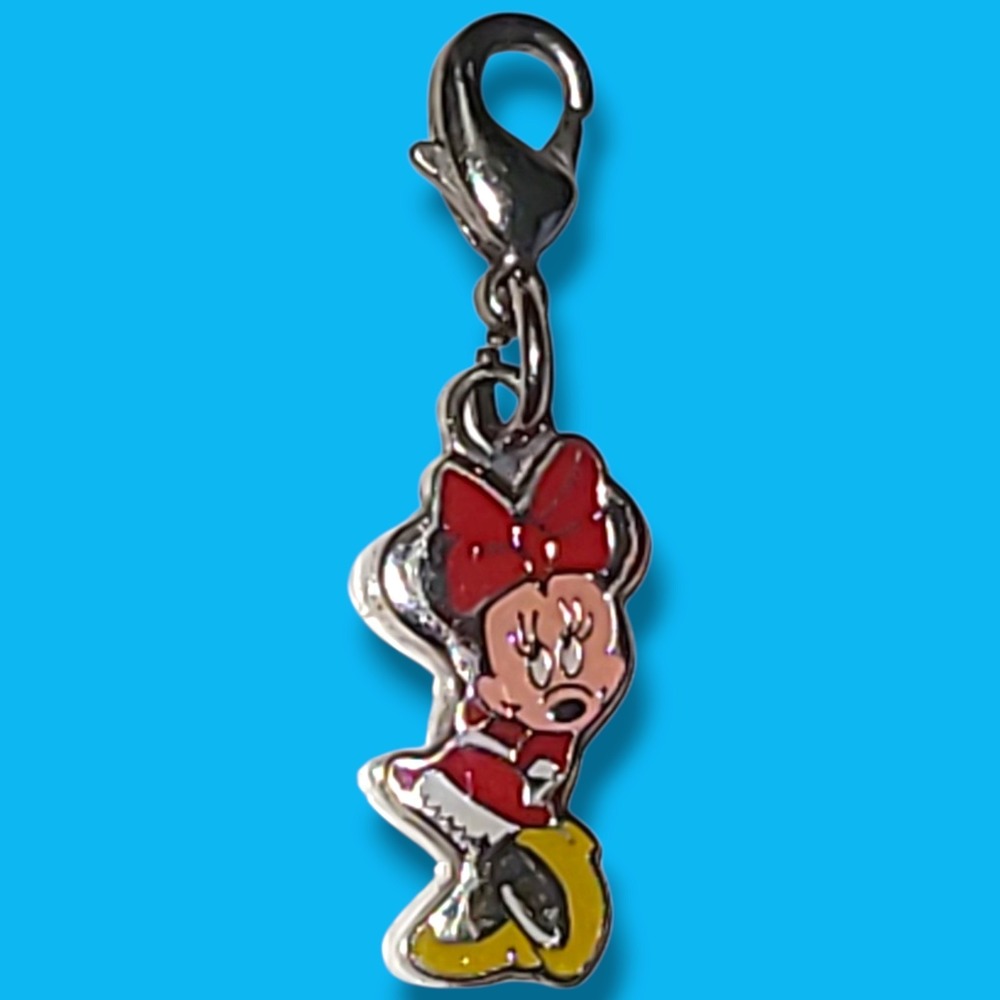 Official Disney World Enamel Minnie Mouse Figure Clip On Charm